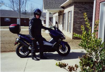Me on my Yamaha Tmax scooter